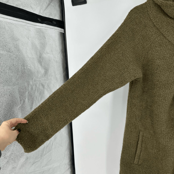 Craghoppers Womens Chunky Cardigan Coat Size M Wool Blend Lagenlook Green Cabin - Picture 12 of 14